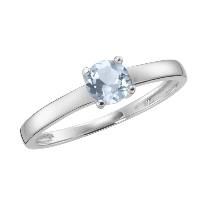 mit Edelsteinen - Zeitlose Eleganz: Damenring mit beh. Blautopas, in Größe 160 bis 220, in Farbe  Ansicht 2