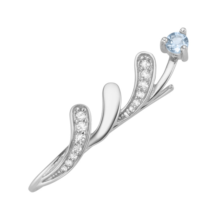 Ohrschmuck - Moderne Ohrhaken mit Blautopas und Zirkonia Ansicht 3 Ohrschmuck - Moderne Ohrhaken mit Blautopas und Zirkonia, in Farbe  Ansicht 3