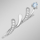 Ohrschmuck - Moderne Ohrhaken mit Blautopas und Zirkonia – Ansicht 2 Ohrschmuck - Moderne Ohrhaken mit Blautopas und Zirkonia, in Farbe  – Ansicht 2