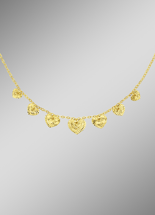 ohne Steine / mit Zirkonia - Ein tolles Geschenk: Herzchen-Halskette, in Farbe  Ansicht 1