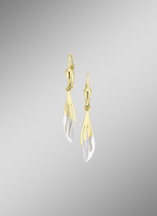 Klassische, glänzende Ohrringe in Bicolor - Damen-Goldschmuck | Brigitte  Hachenburg
