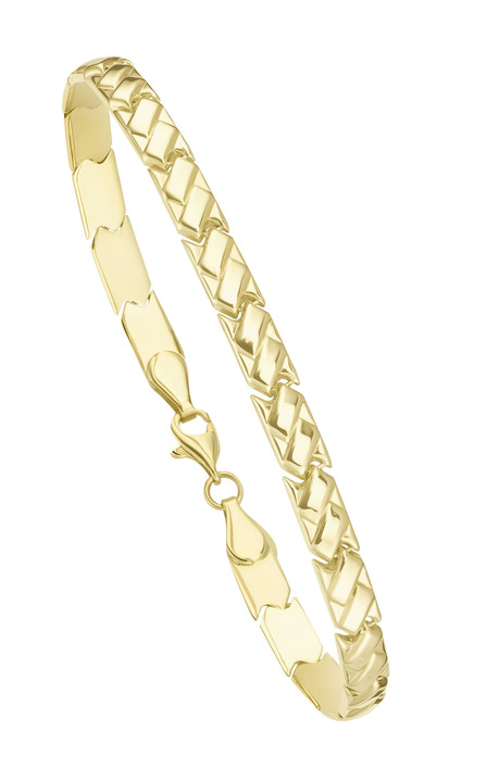 ohne Steine / mit Zirkonia - Elegantes, glänzendes Armband mit Karabiner Ansicht 2 ohne Steine / mit Zirkonia - Elegantes, glänzendes Armband mit Karabiner, in Farbe  Ansicht 2