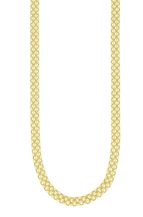 ohne Steine / mit Zirkonia - Halskette aus Gold, in Farbe  Ansicht 2