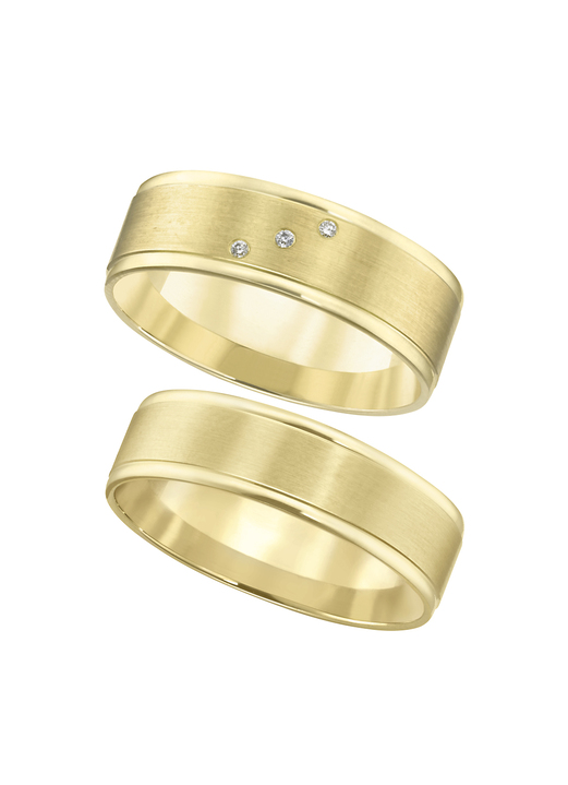 Trauringe - Breiter, massiver Trauring, glänzend/mattiert, in Größe 160 bis 240, in Farbe  Ansicht 2