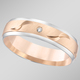Trauringe - Schick in Bicolor: Beliebter Trauring in Roségold – Ansicht 3 Trauringe - Schick in Bicolor: Beliebter Trauring in Roségold, in Größe 160 bis 240, in Farbe  – Ansicht 3