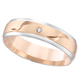 Trauringe - Schick in Bicolor: Beliebter Trauring in Roségold – Ansicht 4 Trauringe - Schick in Bicolor: Beliebter Trauring in Roségold, in Größe 160 bis 240, in Farbe  – Ansicht 4