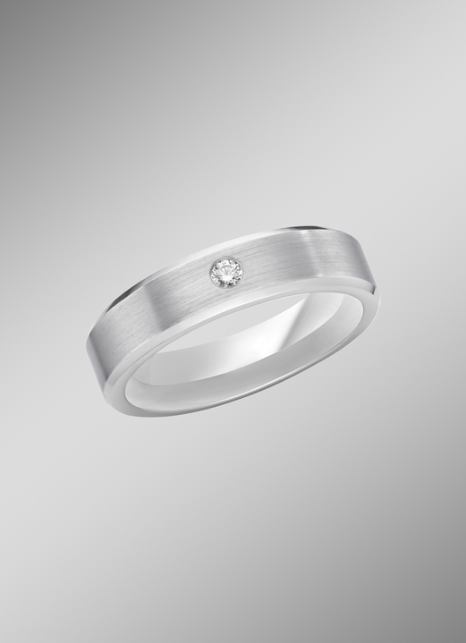 Trauringe - Mattierter Trauring in Silber 925/- fein, in Größe 160 bis 240, in Farbe , in Ausführung ohne synth. Zirkonia Ansicht 3