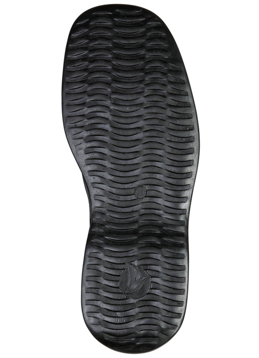 Slipper & Schnürschuhe - GINO GALANTE, sommerliche Herren-Slipper, mit Gummizug, in Größe 040 bis 046, in Farbe SCHWARZ Ansicht 3