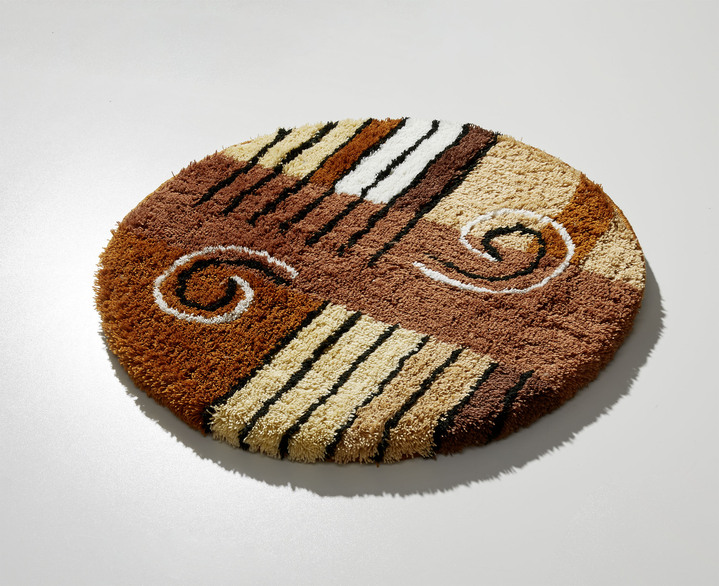 Badgarnituren - Badgarnitur in Table Tuft Qualität , in Größe 100 (Vorleger halbrund, 50/ 80 cm) bis 112 (WC-Deckelbezug, 47/ 50 cm), in Farbe BRAUN Ansicht 3