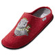 Hausschuhe - Hausschuh mit Eulen-Applikation, in Größe 036 bis 042, in Farbe CREME – Farbe ROT – Ansicht 1