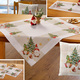 Tischdecken - Tischdecke mit weihnachtlichem Wichtel-Dessin, in Größe 101 (Deckchen, 35x 50 cm) bis 404 (Kissenbezug, 40x 40 cm), in Farbe NATUR-BUNT – Farbe NATUR-BUNT – Ansicht 2