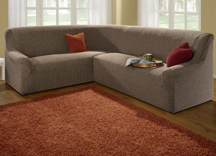 Sessel- & Sofaüberwürfe - Stretchbezüge, in Größe 101 (Sesselbezug) bis 106 (Stuhlbezug), in Farbe CREME Ansicht 16