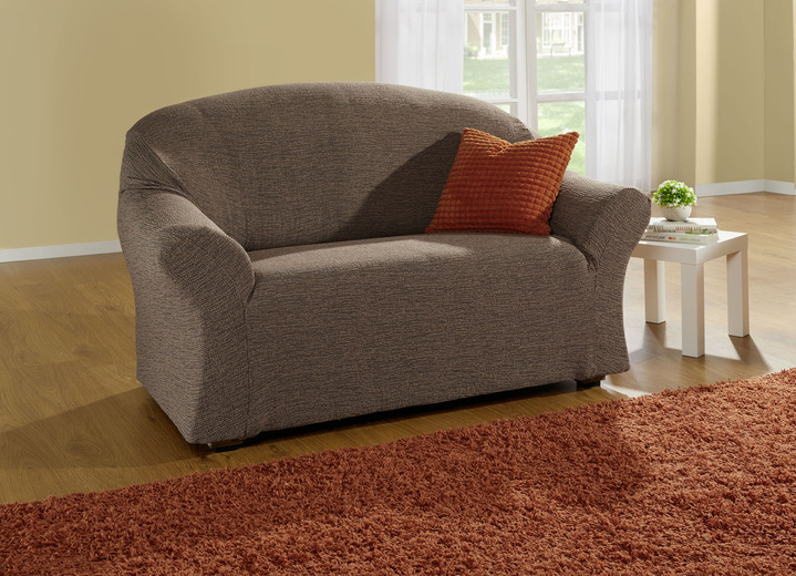 Sessel- & Sofaüberwürfe - Stretchbezüge, in Größe 101 (Sesselbezug) bis 106 (Stuhlbezug), in Farbe CREME Ansicht 14