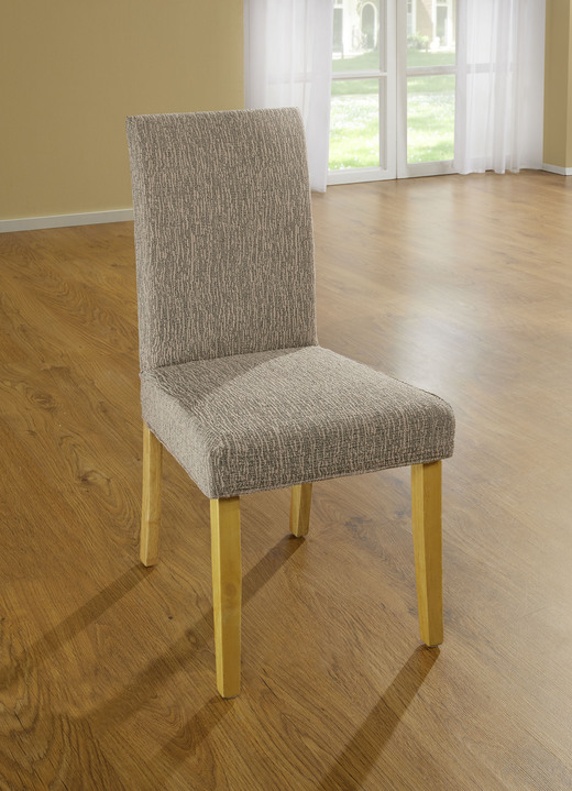 Sessel- & Sofaüberwürfe - Stretchbezüge, in Größe 101 (Sesselbezug) bis 106 (Stuhlbezug), in Farbe CREME Ansicht 8