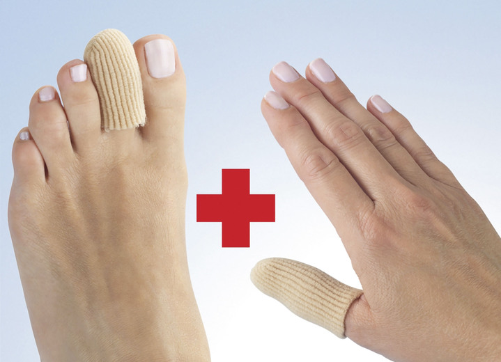 Gesunder Fuß - Finger- und Zehenschutz, 6-teilig, mit Silikon-Innenseite, in Farbe BEIGE