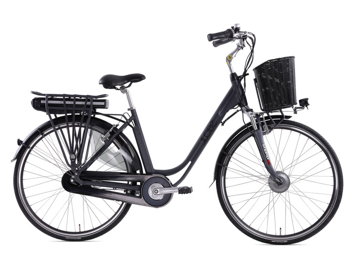 Elektromobilität - Alu-Akku-City-Bike von Llobe, in Farbe ANTHRAZIT, in Ausführung Reichweite ca. 110 km Ansicht 1