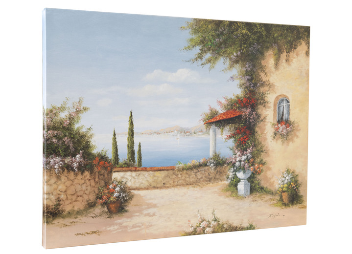 Mediterran - Leinwand Bild mit Künstler-Zertifikat, in Farbe BUNT Ansicht 2