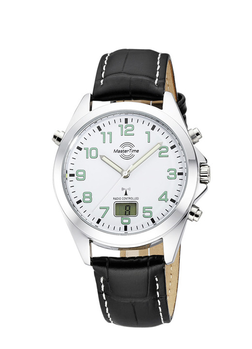 Master Time - Master Time Funk-Herrenuhr mit Lederband, in Farbe  Ansicht 4