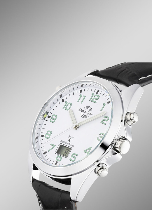 Master Time - Master Time Funk-Herrenuhr mit Lederband, in Farbe  Ansicht 2
