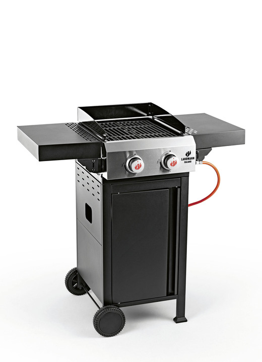 Gartengrill - LANDMANN Gasgrill Caliano 2.0 mit Pizzaaufsatz, in Farbe SCHWARZ Ansicht 1