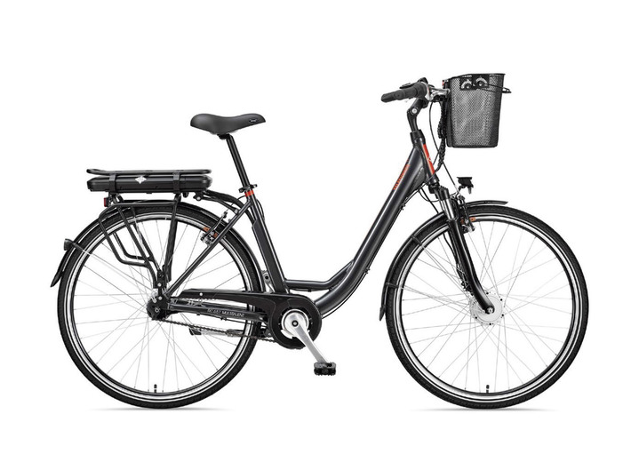 Elektromobilität - Akku City-E Bike mit Hinterrradmotor, in Farbe ANTHRAZIT Ansicht 1