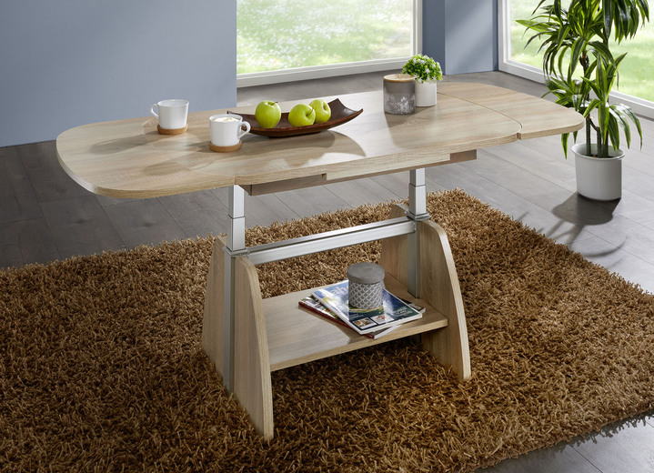 Couchtische - Höhenverstell- und ausziehbarer Couchtisch  Ansicht 3 Couchtische - Höhenverstell- und ausziehbarer Couchtisch , in Farbe WEISS Ansicht 3