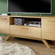 Hifi- &  TV-Möbel - TV-Longboard mit massiven Holzbeinen und Holzgriffen – Farbe EICHE Hifi- &  TV-Möbel - TV-Longboard mit massiven Holzbeinen und Holzgriffen, in Farbe EICHE
