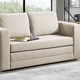 Schlafsofas - Schlafsofa mit 2 großen, weichen Rückenkissen, in Farbe BEIGE – Farbe BEIGE – Ansicht 1