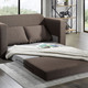 Schlafsofas - Schlafsofa mit 2 großen, weichen Rückenkissen, in Farbe BEIGE – Farbe BRAUN – Ansicht 2