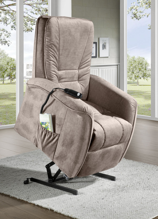 TV- & Relaxsessel - Gemütlicher TV-Sessel, in Farbe BEIGE, in Ausführung TV-Sessel, mechanisch Ansicht 8