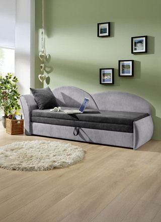Schlafsofa mit Bettkasten und 1 Dekokissen
