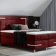Betten - Boxspringbett mit LED-Beleuchtung und Topper, in Farbe SILBER