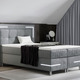 Betten - Boxspringbett mit LED-Beleuchtung und Topper, in Farbe SILBER – Farbe SILBER – Ansicht 1
