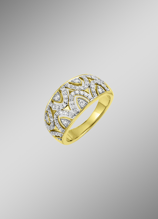 mit Diamanten - Eleganter Damenring mit Brillanten, in Größe 160 bis 220, in Farbe  Ansicht 1