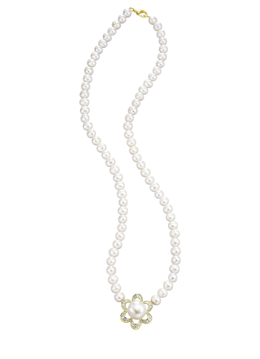 - Halskette in Blumendesign, in Farbe  Ansicht 2