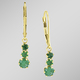 mit Edelsteinen - Ohrringe mit echt Smaragd, in Farbe  – Ansicht 1
