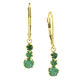 mit Edelsteinen - Ohrringe mit echt Smaragd, in Farbe  – Ansicht 2