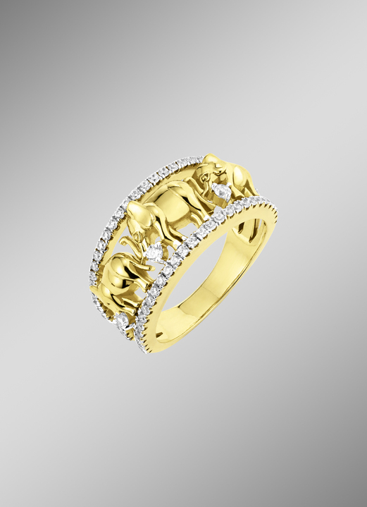 Ringe - Vergoldeter Damenring, in Größe 160 bis 210, in Farbe  Ansicht 1