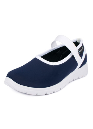 Komfortschuhe - Ballerina-Stretchschuh, in Größe 036 bis 042, in Farbe BEIGE – Farbe BLAU – Ansicht 