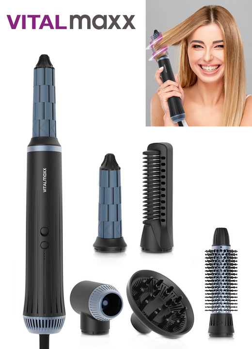 Haarstyling & Haarpflege - Air Curler Plus mit 6 verschiedenen Aufsätzen, in Farbe SCHWARZ Ansicht 1