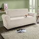 Sessel- & Sofaüberwürfe - Stretchbezüge mit optimaler Passform, in Größe 101 (Sesselbezug) bis 106 (Stuhlbezug), in Farbe BEIGE – Farbe CREME – Ansicht 3