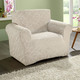 Sessel- & Sofaüberwürfe - Stretchbezüge mit optimaler Passform, in Größe 101 (Sesselbezug) bis 106 (Stuhlbezug), in Farbe BEIGE – Farbe CREME – Ansicht 1