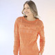 Pullover - Pullover in Mustermix – Farbe MANDARINE – Ansicht 1 Pullover - Pullover in Mustermix, in Größe L(44/46) bis XS(32/34), in Farbe JEANSBLAU – Farbe MANDARINE – Ansicht 1