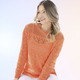 Pullover - Pullover in Mustermix – Farbe MANDARINE – Ansicht 2 Pullover - Pullover in Mustermix, in Größe L(44/46) bis XS(32/34), in Farbe JEANSBLAU – Farbe MANDARINE – Ansicht 2