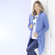 Jacken, Westen & Sets - Long-Strickjacke in streckender Streifenoptik, in Größe L(44/46) bis XXL(52/54), in Farbe JEANSBLAU – Farbe JEANSBLAU – Ansicht 3