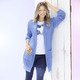 Jacken, Westen & Sets - Long-Strickjacke in streckender Streifenoptik – Farbe JEANSBLAU – Ansicht 1 Jacken, Westen & Sets - Long-Strickjacke in streckender Streifenoptik, in Größe L(44/46) bis XXL(52/54), in Farbe JEANSBLAU – Farbe JEANSBLAU – Ansicht 1