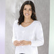 Pullover - Pullover mit kürzerem Vorderteil – Farbe ECRU Pullover - Pullover mit kürzerem Vorderteil, in Größe L(44/46) bis XS(32/34), in Farbe ECRU