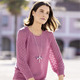 Pullover - Pullover mit dezentem Glanz – Farbe ROSÉ – Ansicht 1 Pullover - Pullover mit dezentem Glanz, in Größe L(44/46) bis XXL(52/54), in Farbe ROSÉ – Farbe ROSÉ – Ansicht 1