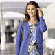 Jacken, Westen & Sets - Strickjacke in Mustermix – Farbe JEANSBLAU – Ansicht 2 Jacken, Westen & Sets - Strickjacke in Mustermix, in Größe 038 bis 054, in Farbe JEANSBLAU – Farbe JEANSBLAU – Ansicht 2