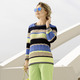 Pullover - Pullover mit nachhaltig recycelter Baumwolle – Farbe MARINE-BLAU-MULTICOLOR – Ansicht 1 Pullover - Pullover mit nachhaltig recycelter Baumwolle, in Größe 036 bis 052, in Farbe MARINE-BLAU-MULTICOLOR – Farbe MARINE-BLAU-MULTICOLOR – Ansicht 1